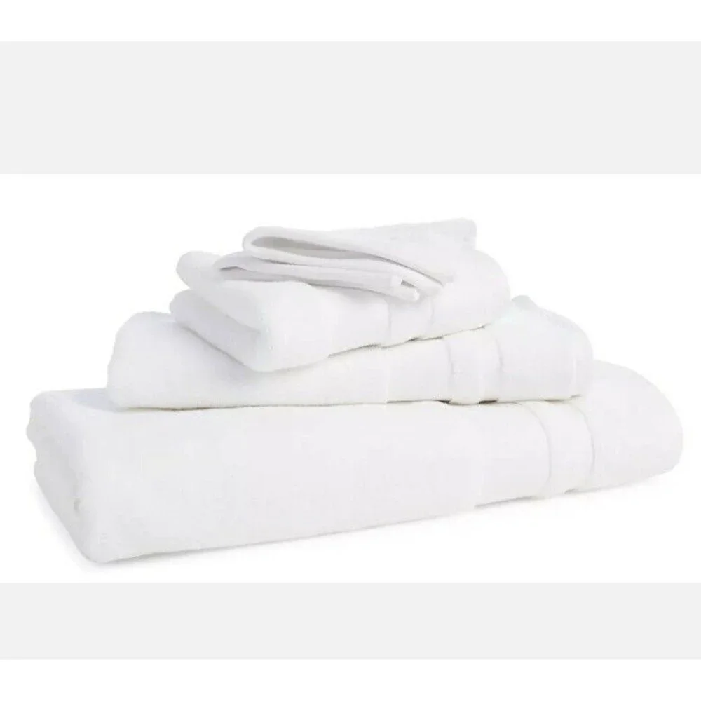 Ralph Lauren Set of 2 Wilton Paper White Wash Cloth Towels Made in Turkey